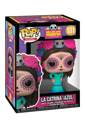 Día de Los Muertos POP! Icons Vinyl Figure – La Catrina (Azul) – 9 cm