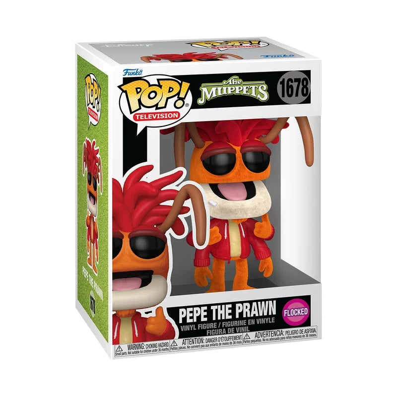 MUPPETS – POP! TV Vinyl Figure – Pepe the Prawn (Flocked) – 9 cm