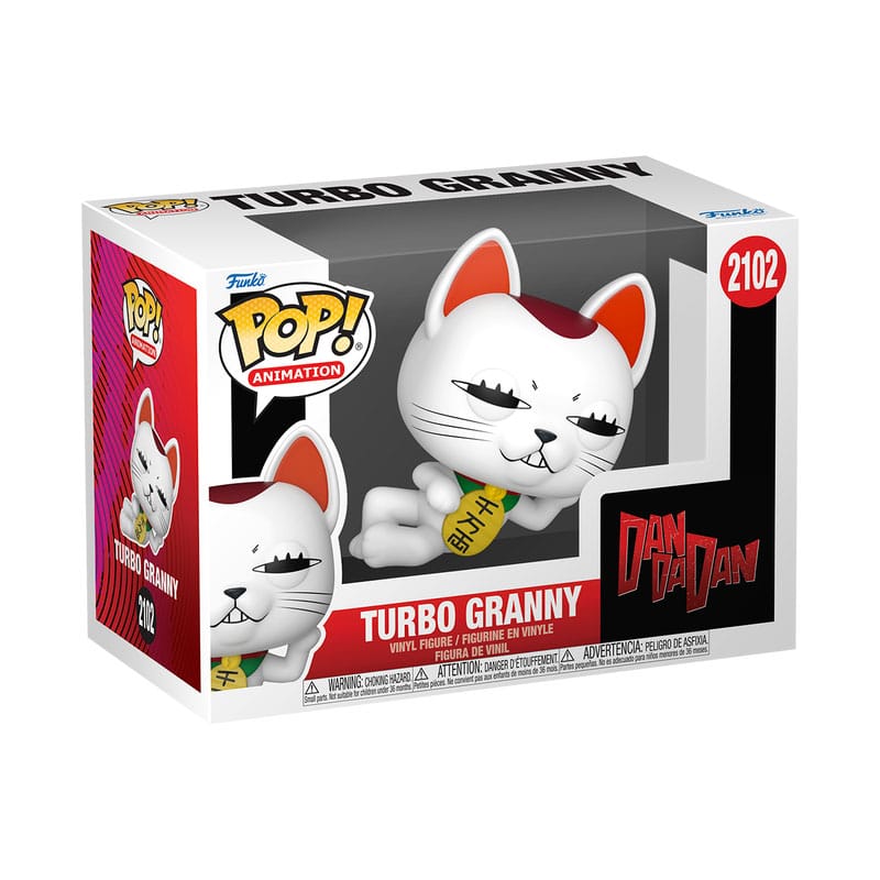 Dandadan POP! Animation Vinyl Figure – Turbo Granny Cat – 9 cm