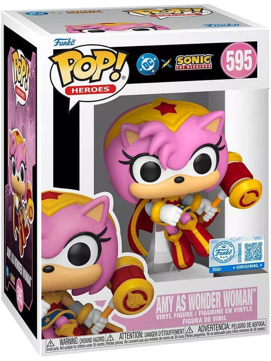 JLA & Sonic POP! Heroes Vinyl Figure – Amy as Wonder Woman – 9 cm