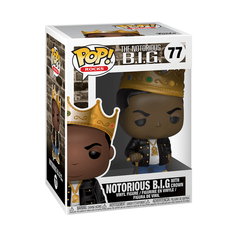 Notorious B.I.G. POP! Rocks Vinyl Figure – Notorious B.I.G. with Crown – 9 cm
