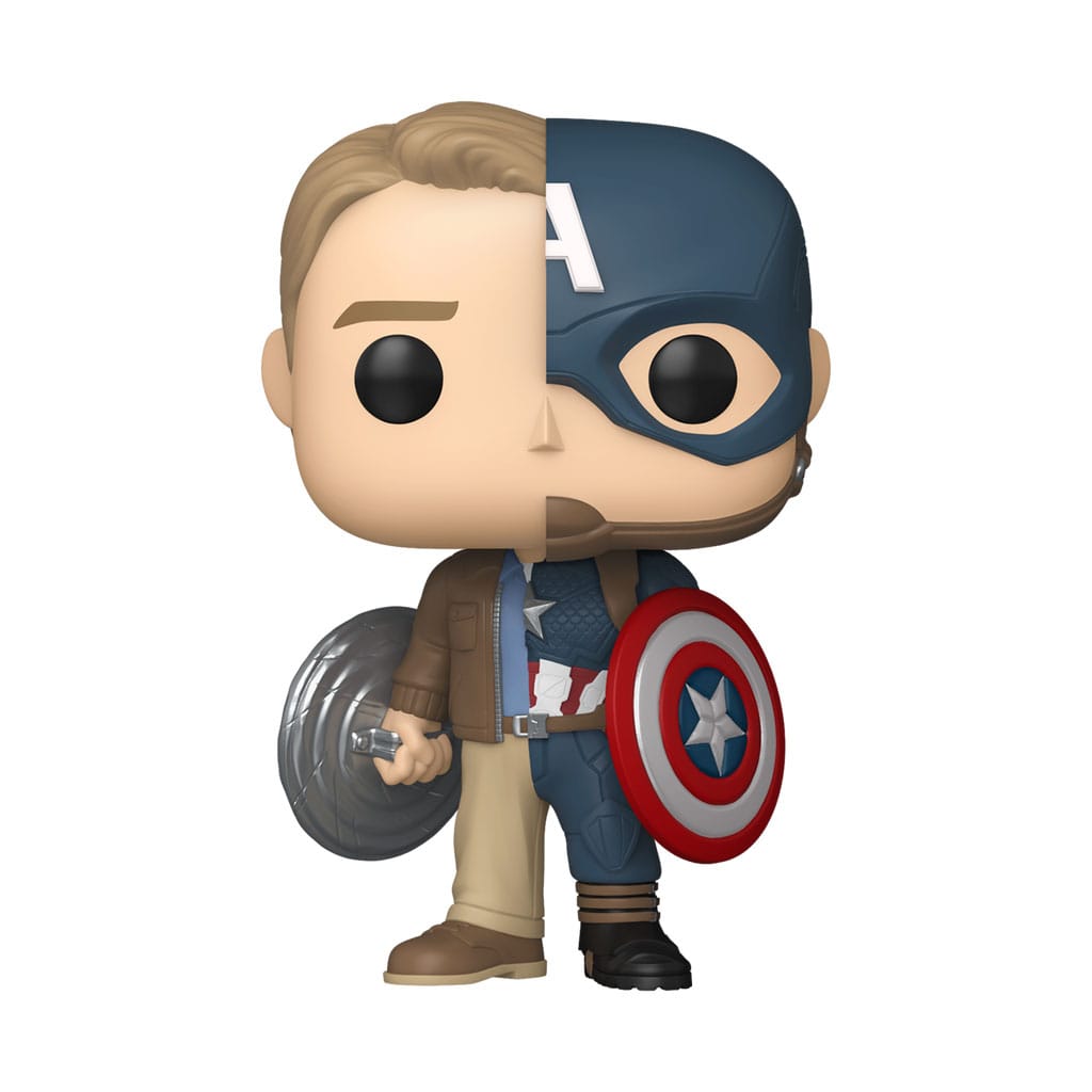 Marvel POP! Vinyl Figure – Split Captain America/Steve Rogers (Exclusive) – 9 cm