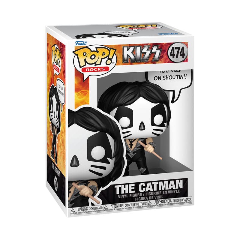 KISS POP! Sayings Vinyl Figure – The Catman (R&R All Nite) – 9 cm