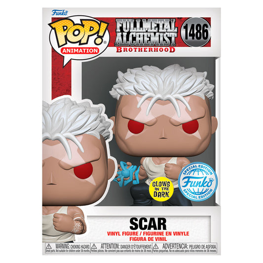 Fullmetal Alchemist Brotherhood POP figure, Scar (glow in the dark) Exclusive 9cm