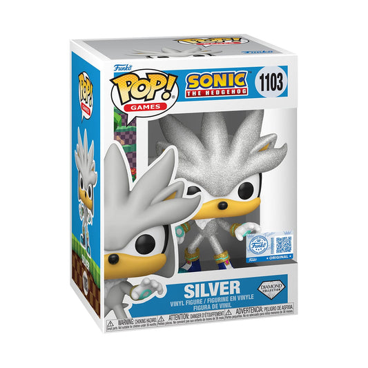 Sonic the Hedgehog POP! Games Vinyl Figure – Silver the Hedgehog (FL) – 9 cm
