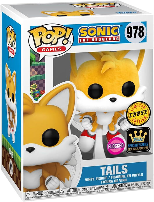 Sonic The Hedgehog POP! Games Vinyl Figure – Tails (Flying) (Flocked) Chase – 9 cm