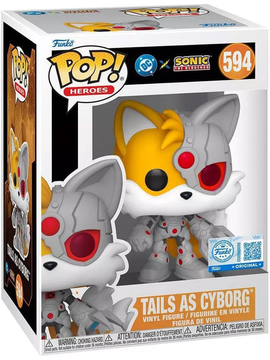 JLA & Sonic POP! Heroes Vinyl Figure – Tails as Cyborg – 9 cm