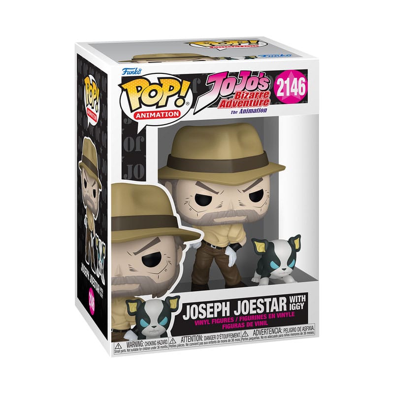 JoJo's Bizarre Adventure POP! & Buddy Animation Vinyl Figures – Joseph & Iggy – 9 cm