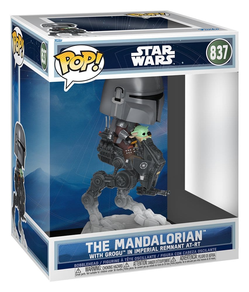 Star Wars POP! Ride Deluxe Vinyl Figure – The Mandalorian on AT-RT – No. 837