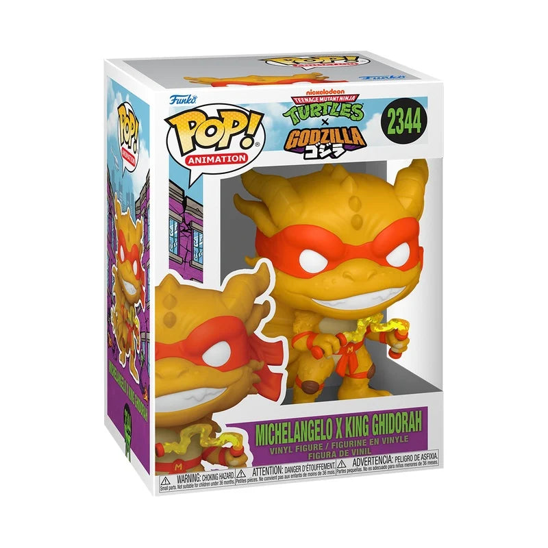GODZILLA x TEENAGE MUTANT NINJA TURTLES - POP Animation - Michelangelo x King Ghidorah - N° 2344
