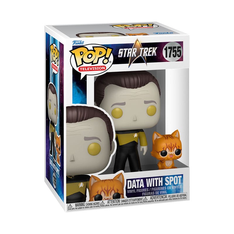 Star Trek POP! & Buddy TV Vinyl Figure – Data with Spot – 9 cm