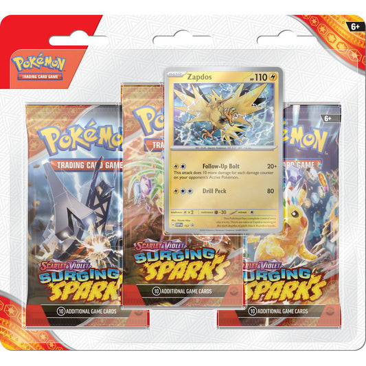 Pokémon 3-Pack Blister Surging Sparks - Zapdos
