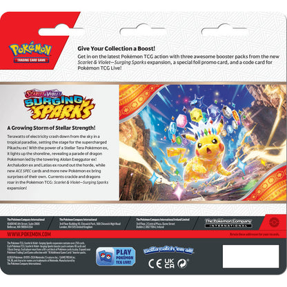 Pokémon 3-Pack Blister Surging Sparks - Zapdos