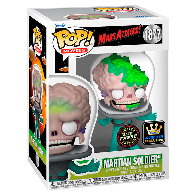 Mars Attacks POP! Animation Vinyl Figure – Martian Soldier (Chase Edition) 9 cm