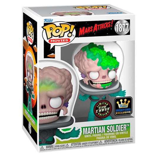 Mars Attacks POP! Animation Vinyl Figure – Martian Soldier (Chase Edition) 9 cm
