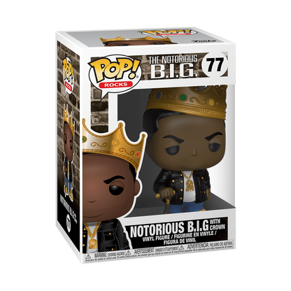 Notorious B.I.G. POP! Rocks Vinyl Figure – Notorious B.I.G. with Crown – 9 cm