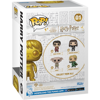 Harry Potter POP! Movies Vinyl Figure Gold Harry Potter (9 cm) -  Exclusive Version