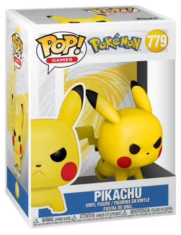 Figurine vinyle POP! Games Pokémon – Pikachu (Posture d'attaque) – 9 cm