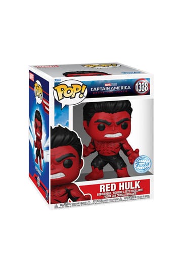 Captain America: Brave New World Super Sized POP! Marvel Vinyl Figure – Red Hulk (Retro) – 15 cm