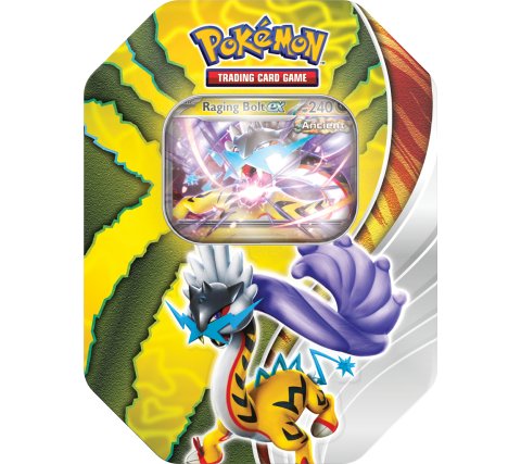 Pokémon Paradox Destinies Collector's Tin - Raging Bolt ex (ancient Raikou)