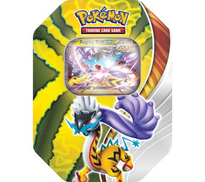 Pokémon Paradox Destinies Collector's Tin - Raging Bolt ex (ancient Raikou)