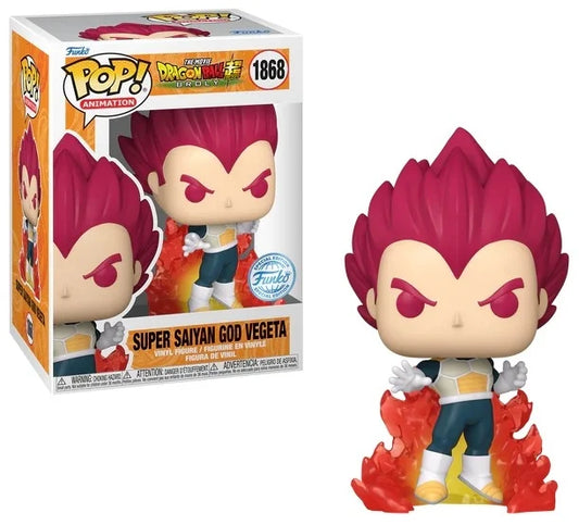 Dragon Ball POP! Animation Vinyl Figure – Super Saiyan God Vegeta (SSG Vegeta) 9 cm